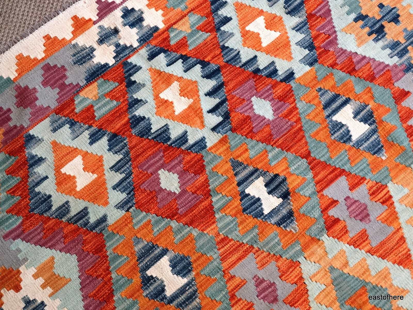 Afghan Kilim (197 x 155cm) - eastofhere