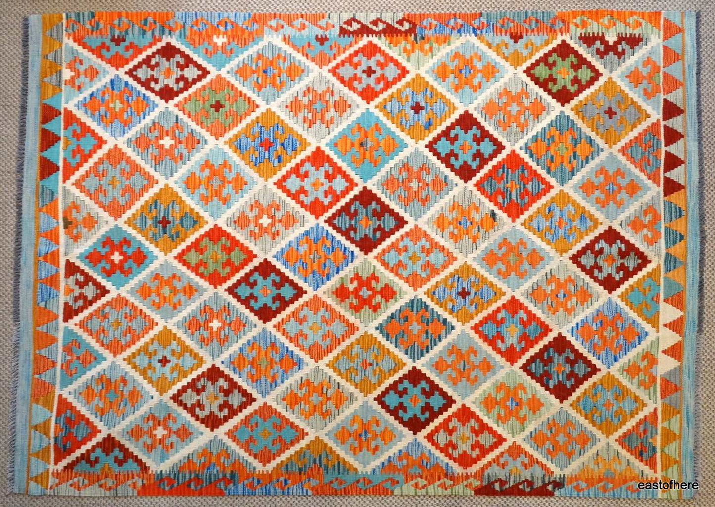 Afghan Kilim (210 x 148cm) - eastofhere