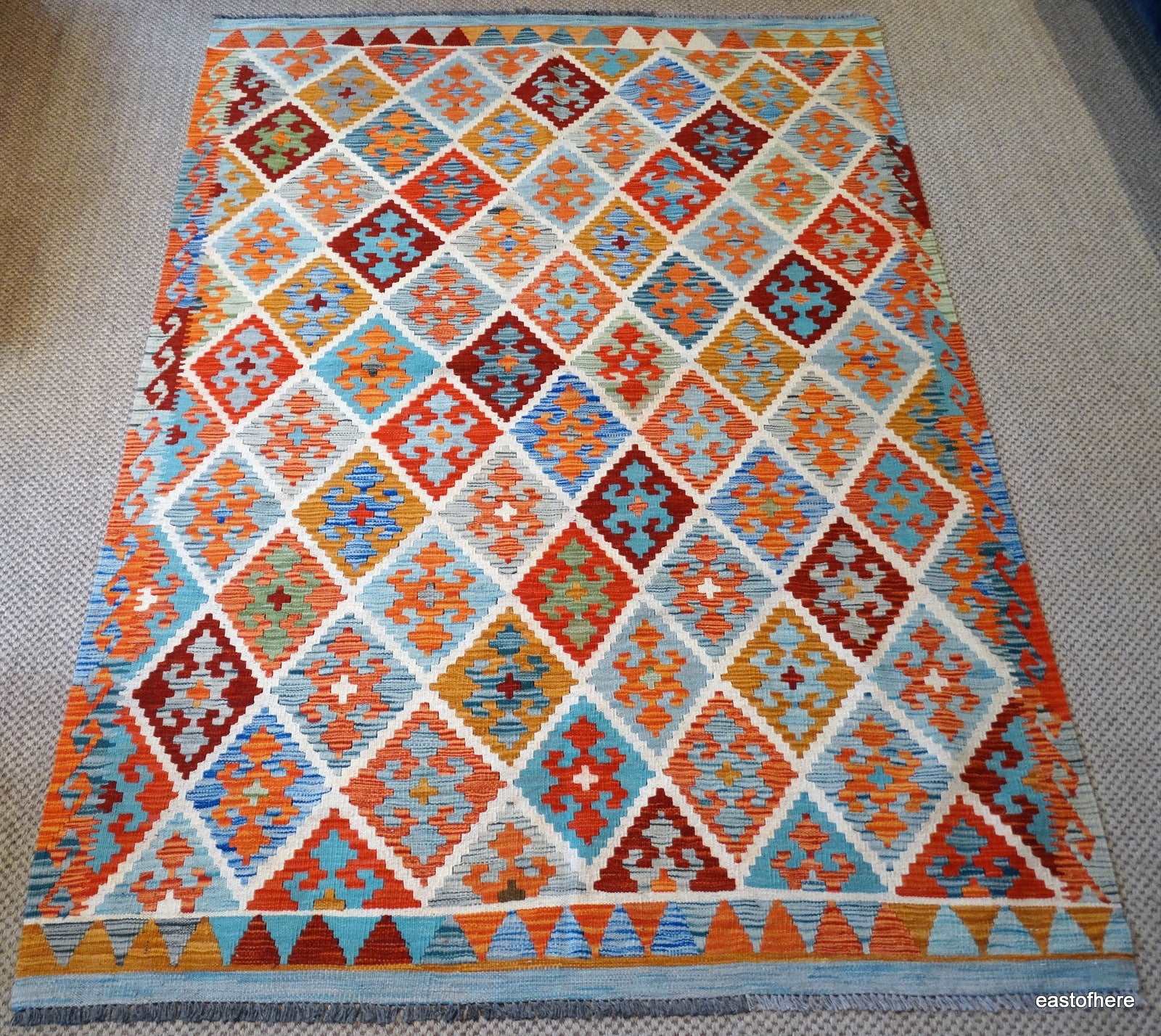 Afghan Kilim (210 x 148cm) - eastofhere