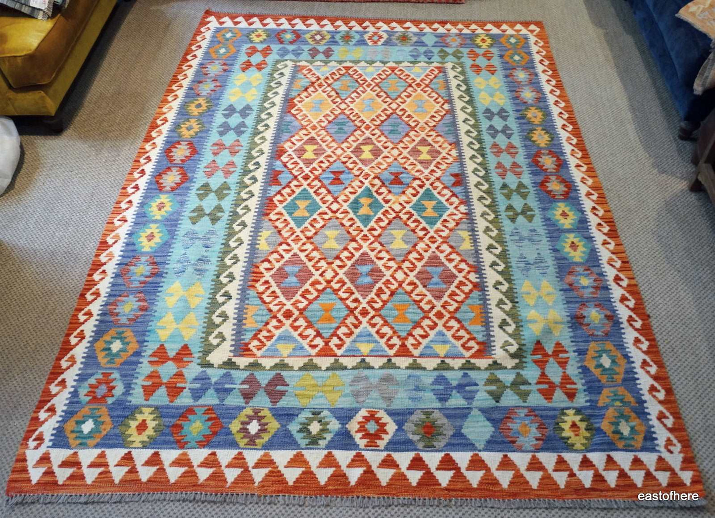 Afghan Kilim (250 x 190cm) - eastofhere