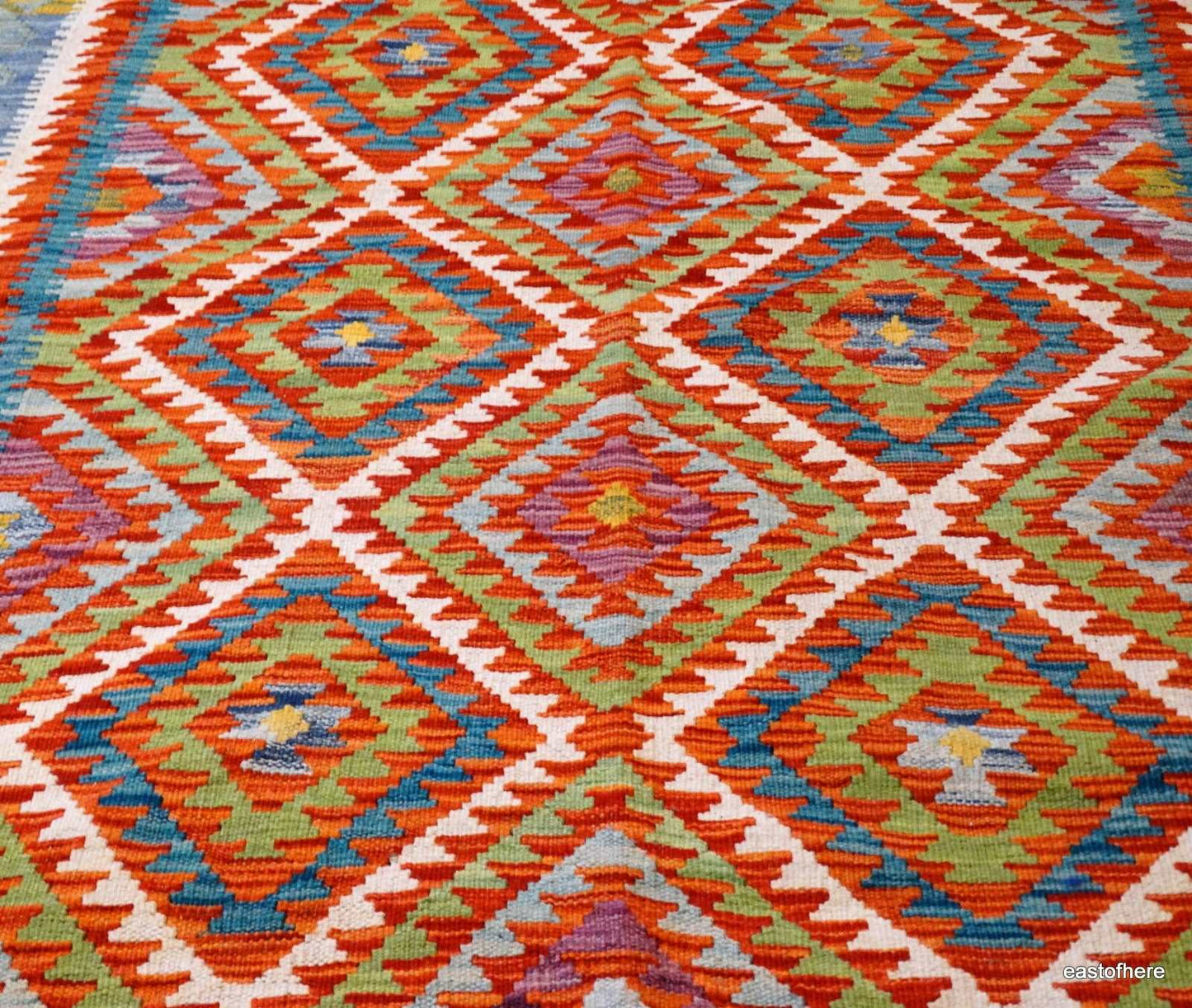 Afghan Kilim (215 x 173cm) - eastofhere