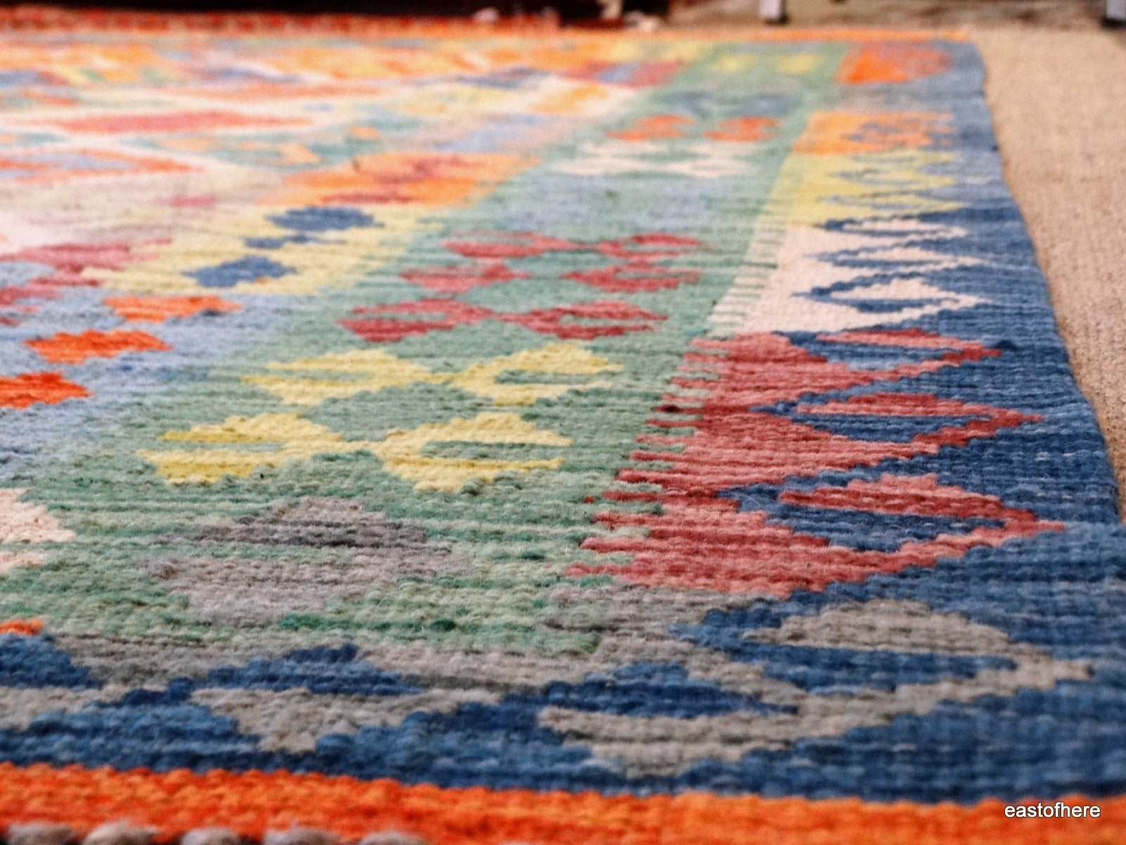 Afghan Kilim (250 x 182cm) - eastofhere