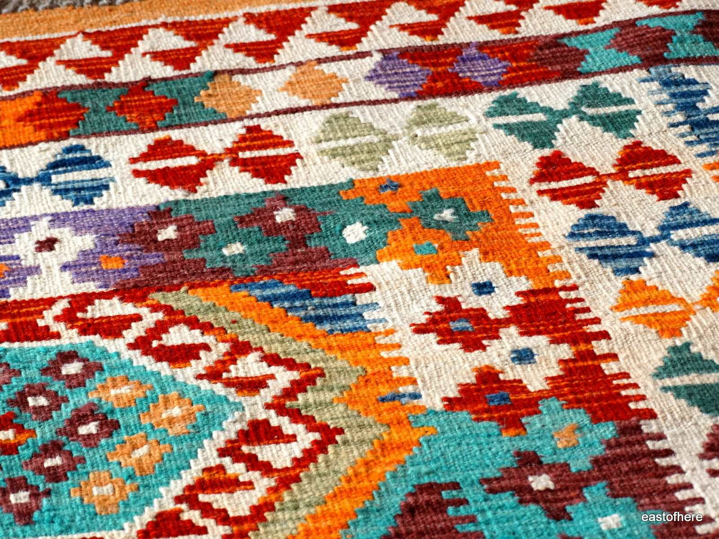 Afghan Kilim (240 x 177cm) - eastofhere