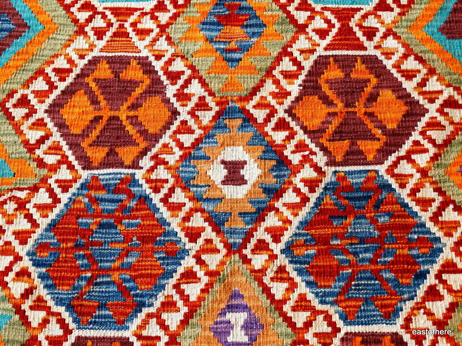 Afghan Kilim (240 x 177cm) - eastofhere