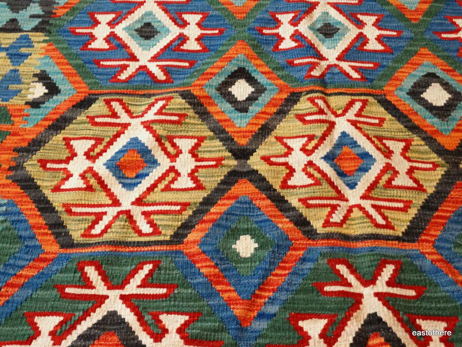 Afghan Kilim (244 x 180cm) - eastofhere