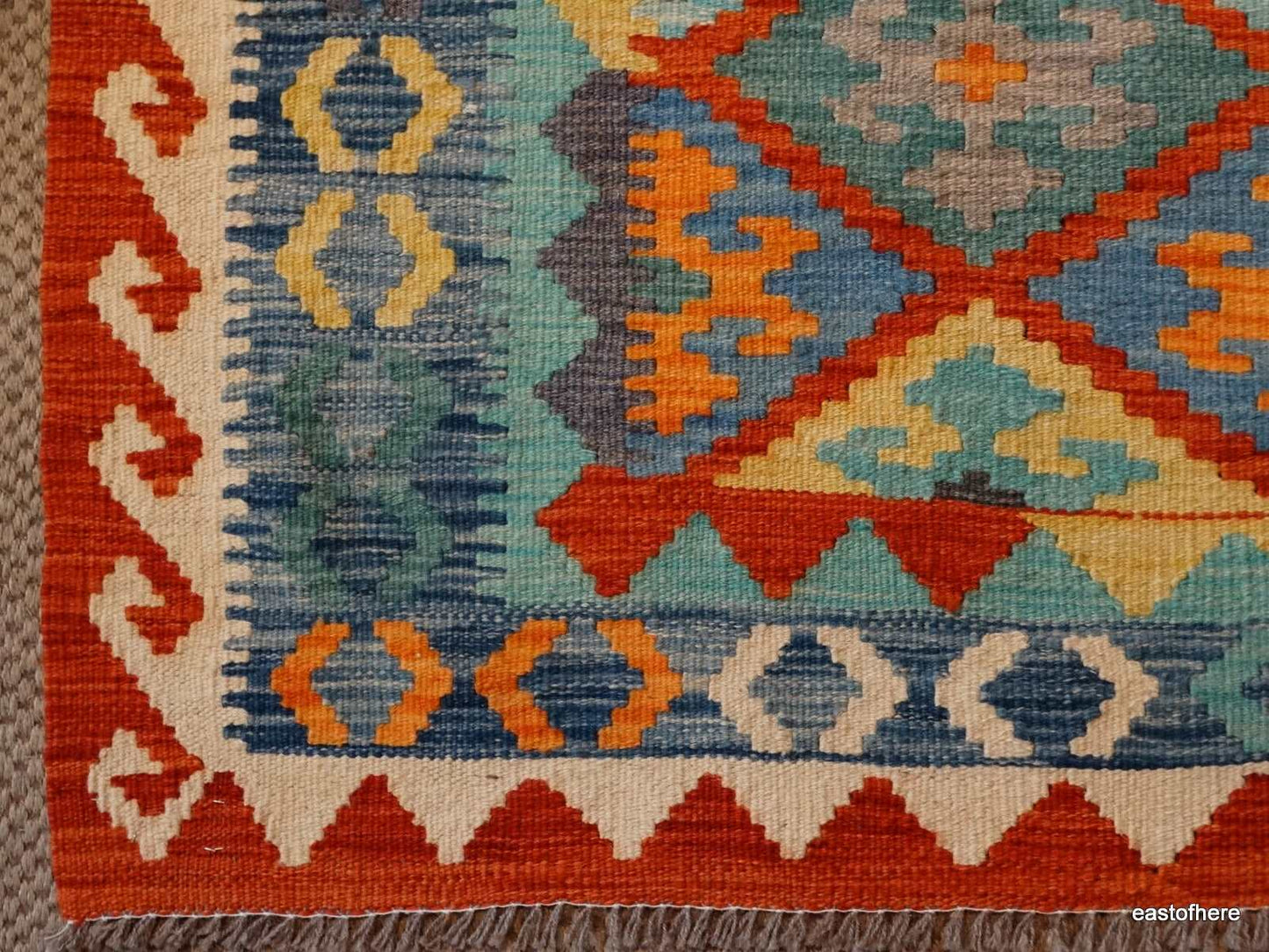 Afghan Kilim (248 x 159cm) - eastofhere