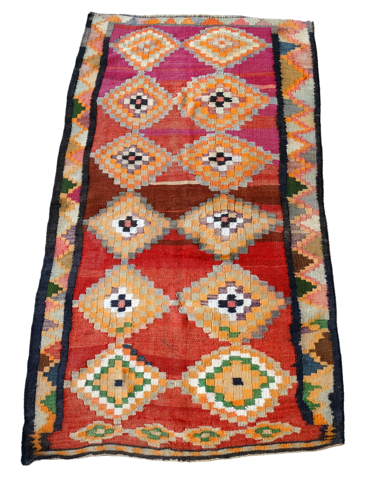 Vintage Iranian Kilim (245 x 136cm) - eastofhere