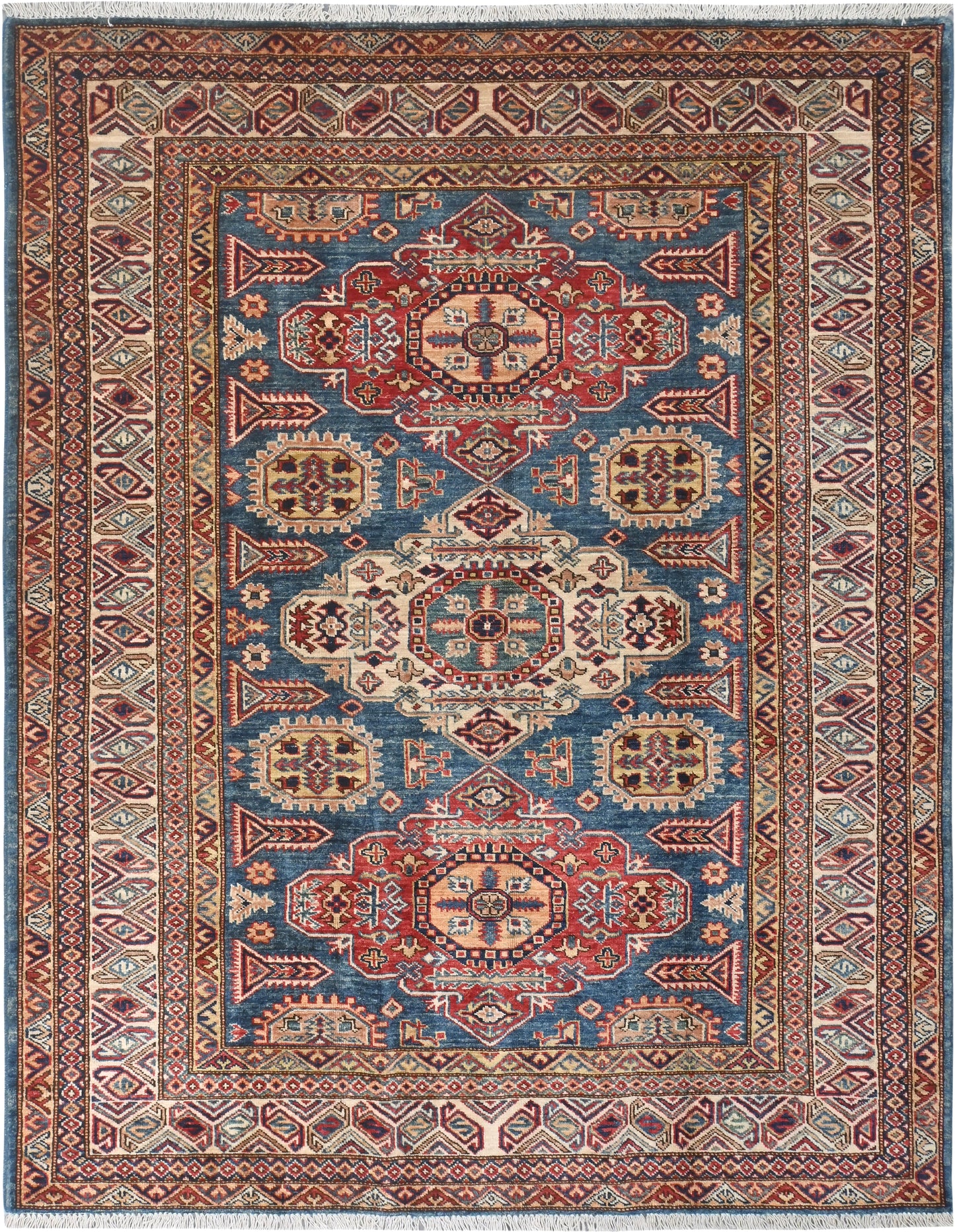 Afghan Kazak Rug (196 x 152cm)