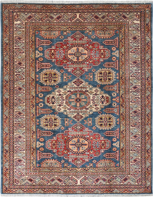 Afghan Kazak Rug (196 x 152cm)