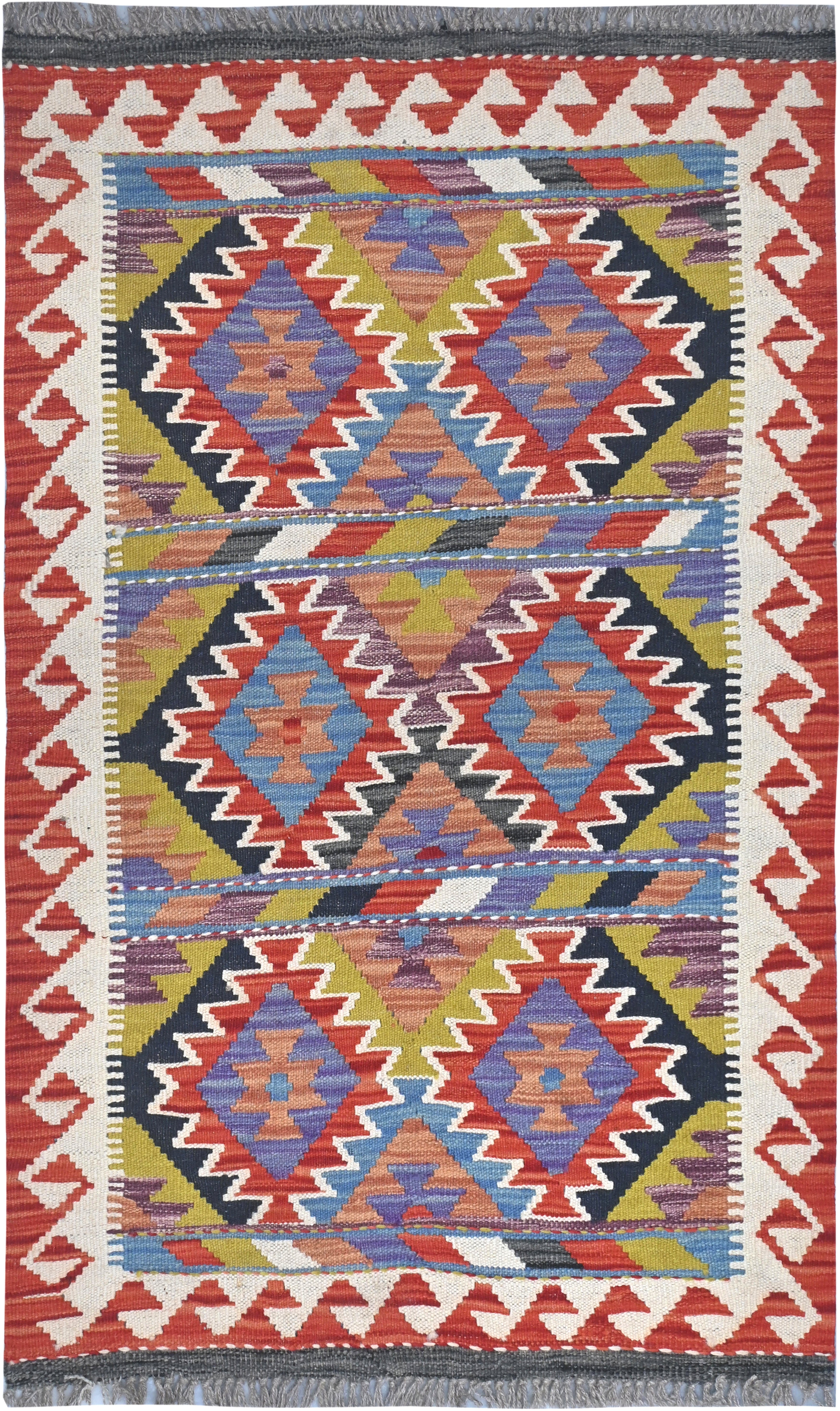 Afghan Kilim Rug (124 x 78cm) | Handmade Wool Rug from Afghanistan