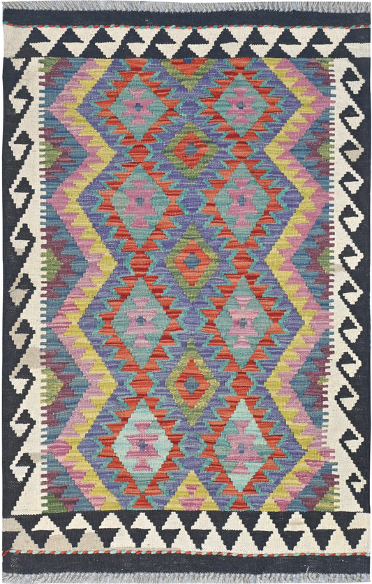 Afghan Kilim Rug 111 x 81cm