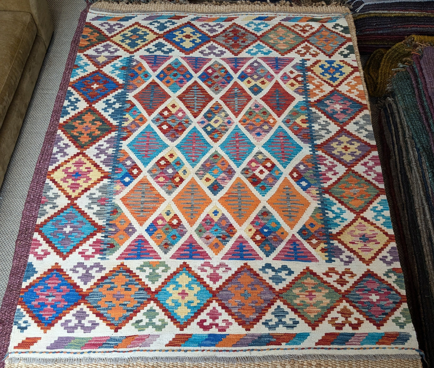 Afghan Kilim (193 x 154cm)